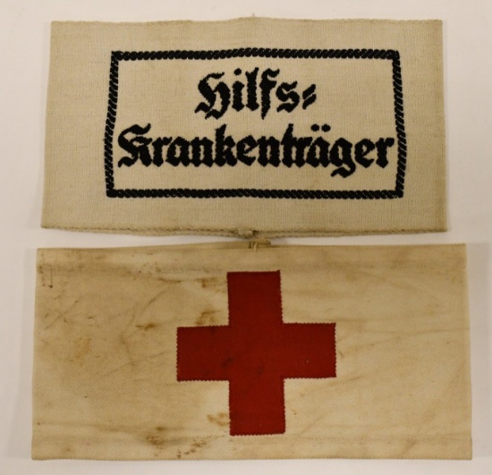 (2) WWII German Medics Armbands
