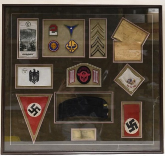 Professionally Framed WWII MIlitary Collection