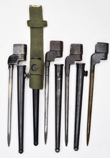 (4) British No.4 MKII Bayonets W/ Scabbards