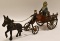 Early Cast Iron Wilkins Donkey with Cart