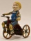 Unique Art Tin Litho Windup Kiddy Cyclist