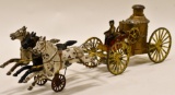Early Cast Iron Wilkins Horse Drawn Fire Pumper