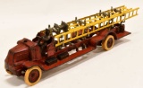 Early Cast Iron Arcade Mack Fire Apparatus Truck