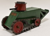 Structo Windup Clockwork Pressed Steel WW1 Tank