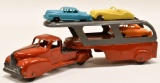 Marx Car Carrier Truck and Trailer w/ Cars