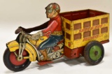Marx Tin Windup Speed Boy Delivery Motorcycle