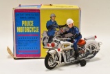 Modern Toys Tin Battery Op. Police Motorcycle
