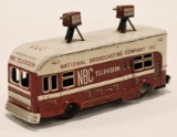 Japan Tin Litho Friction NBC Television News Bus