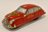 Marx Tin Litho Friction Official Fire Chief Car