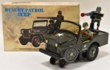 Modern Toys Battery Op. Tin Desert Patrol Jeep