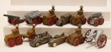 Lot of Barclay Army Cannons and Transport Vehicles