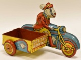 Wyandotte Tin Easter Bunny Delivery Motorcycle