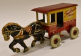 Marx Tin Windup Toytown Dairy Milk Wagon w/ Horse