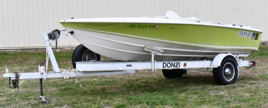 1974 Donzi Sweet 16 Classic Race Boat with Trailer