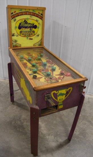 Vintage 5¢ Bally Midget Racer Pinball Machine