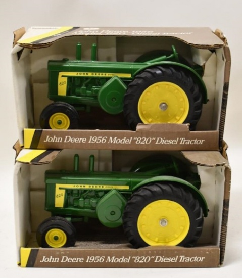(2) 1/16 Ertl John Deere Model 820 Diesel Tractors