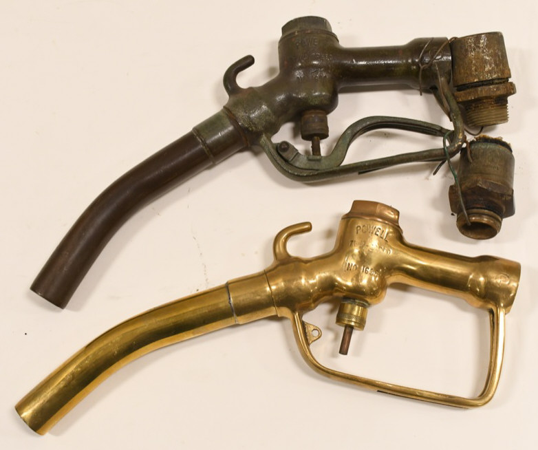 Lot Of Vintage Powell Brass Gas Pump Nozzle Parts