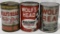 (3) Vintage Wolfs Head Automotive One Quart Cans