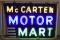 Vintage SSP McCarten Motor Mart Neon Adv Sign