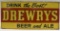 Vintage SST Drewrys Beer Embossed Adv Sign