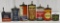 (7) Vintage Lead Top Handy Oiler Oil Cans