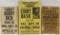 (3) Vintage Cardstock Jazz Concert Adv Signs