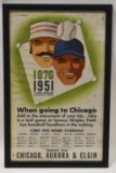 1951 Chicago Cub's Cardstock Home Schedule