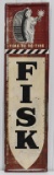 5ft Vintage SST Fisk Tires Embossed Adv Sign