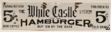 SSP White Castle Hamburger Fantasy Adv Sign