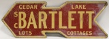 Vintage SST Cedar Lake Bartlett Cottage Arrow Sign