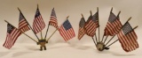 (2) Vintage Automotive Radiator Flag Holders