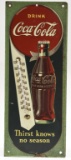 Vintage Coca-Cola Masonite Advertising Thermometer