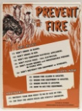 Vintage SST Thoroughbred Racing Prevent Fire Sign