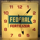 Vintage Federal Fertilizer Lighted Adv NPI Clock