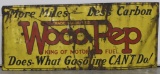 Vintage 6ft SSP Woco Pep Motor Fuel Adv Sign