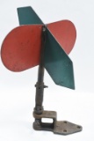 Vintage Metal Railroad SIgnal Marker Sign