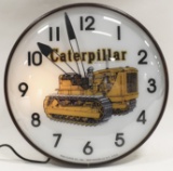 Caterpillar Dozer Lighted Advertising Pam Clock