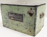 Early Dr. Pepper Advertising Metal Picnic Cooler
