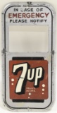 Vintage SST 7up Emergency Notification Adv Sign