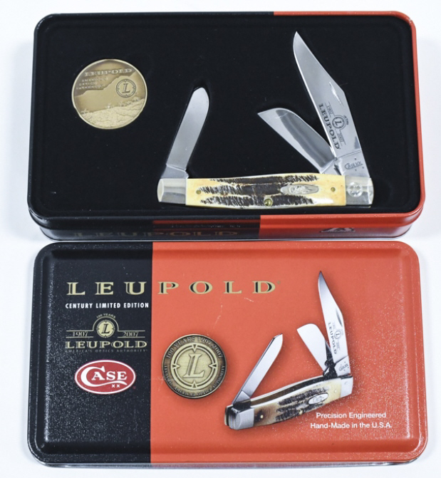 2007 Case XX Leupold Anniv. Folding Knife w/ Tin | Proxibid