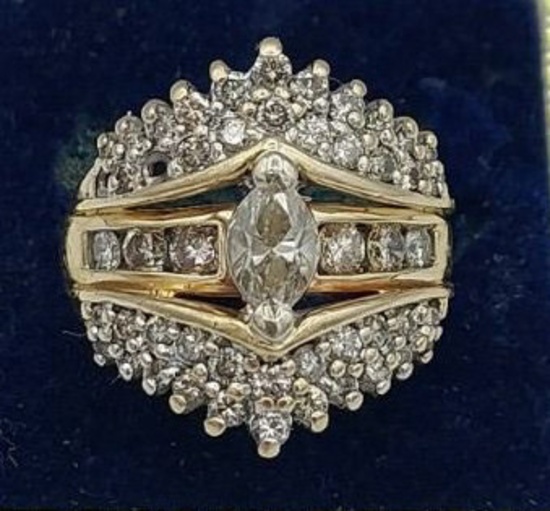 Ladies 14K Yellow Gold Diamond Ring