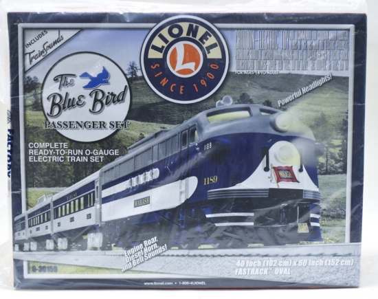 Lionel Blue Bird Passenger Electric Train Set NIB