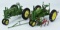 (2) Custom 1/16 John Deere Model A Tractors