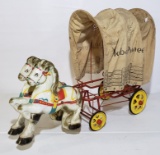 Original MOBO Pioneer Covered Wagon Pedal Toy