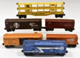 Lionel Auto Carrier, Mobile Power, & Boxcars