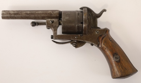 Antique French 6-Shot .30 Cal Pinfire Revolver