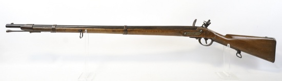 Antique Belgium Fullstock Martial Flintlock Rifle
