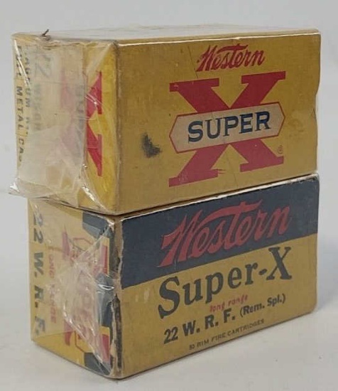 100 Rnds Vintage Boxed Western .22 WRF Cartridges