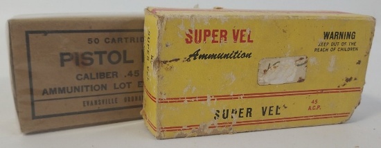 100 Rounds Mixed Brand Boxed .45 ACP Cartridges