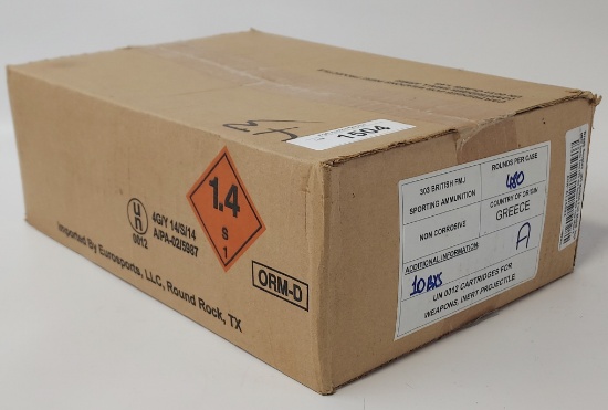 480 Grade A .303 British Greek Surplus Cartridges